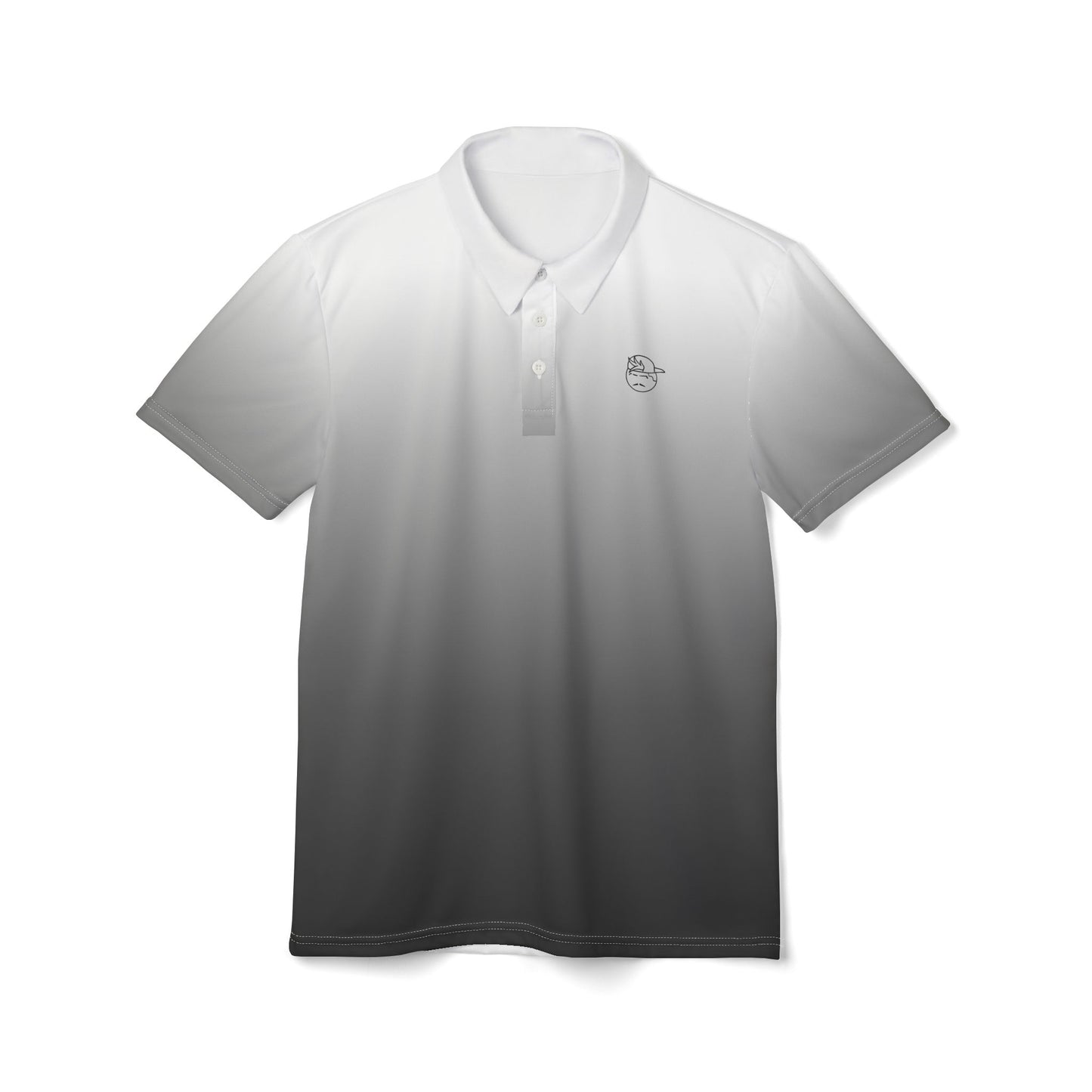 Black Gradient Degenerate Unisex Polo Shirt