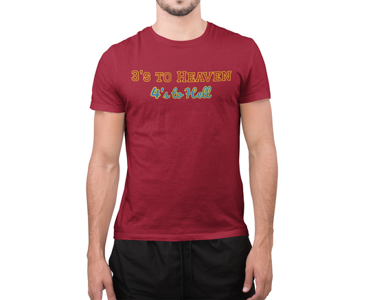 USC/UCLA 3's to Heaven 4's to Hell Unisex rivalry T-Shirt