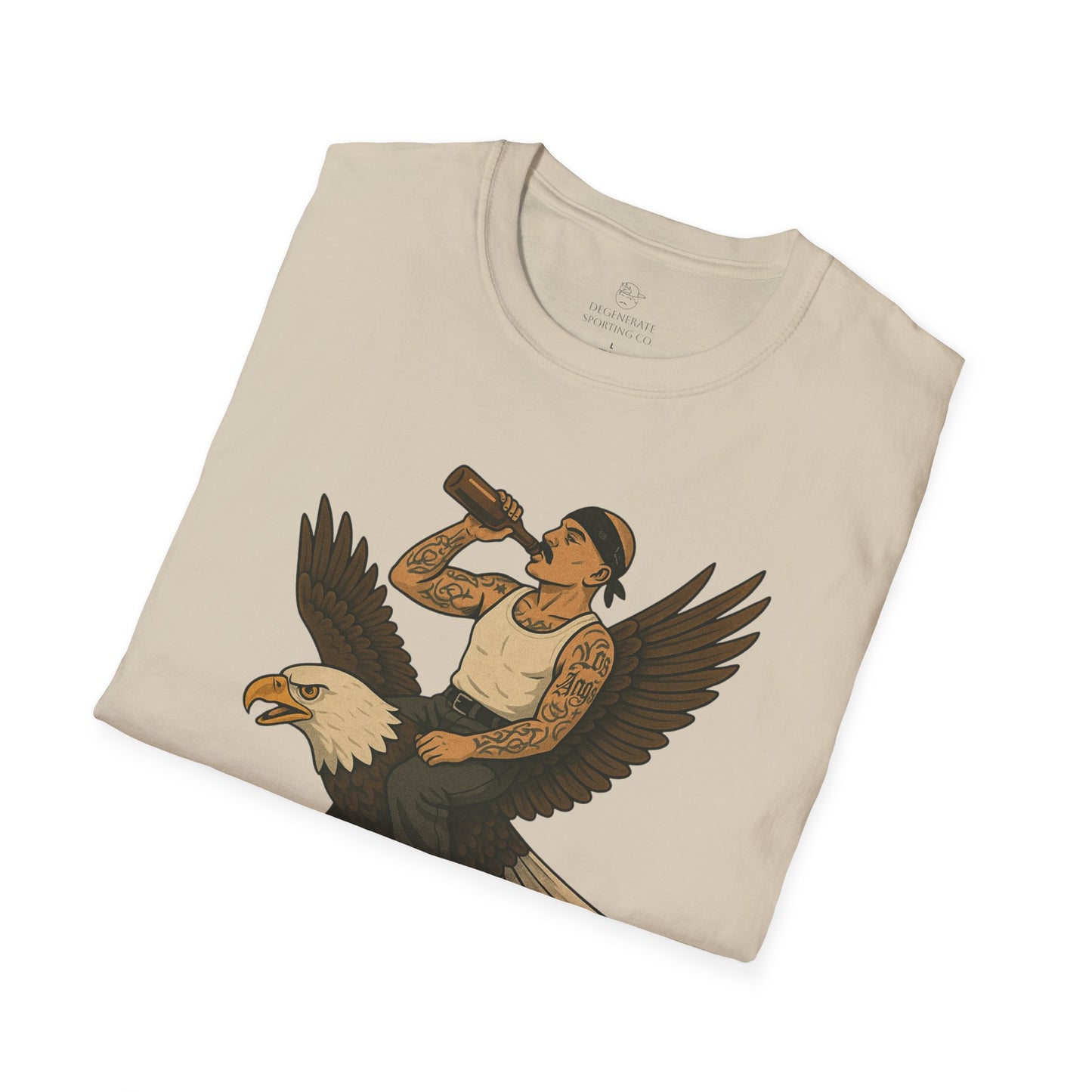 USA Vato on a Bald Eagle Patriotic Unisex T-Shirt