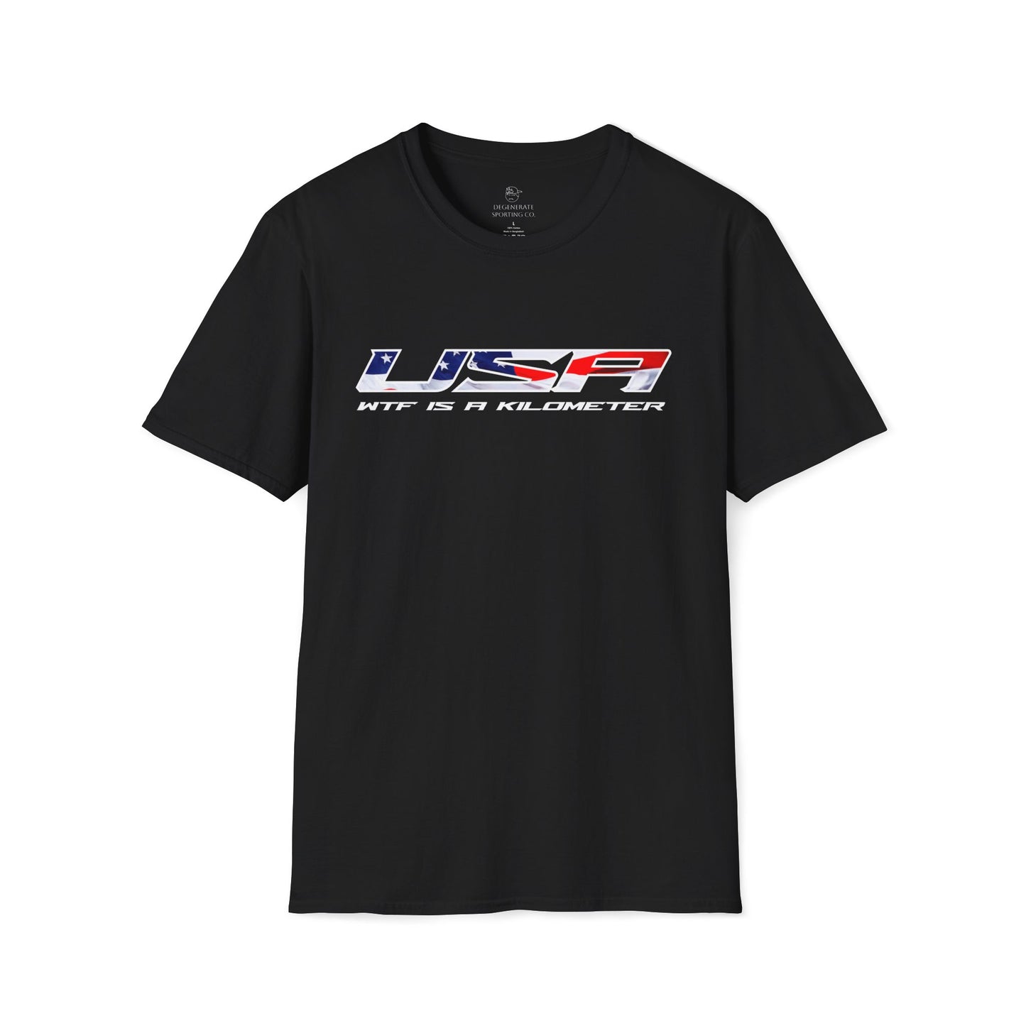 USA WTF is a Kilometer w/Flag Unisex T-Shirt