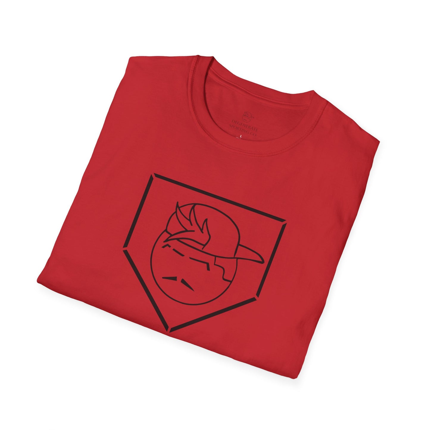 Black Degenerate Baseball Logo Unisex T-Shirt