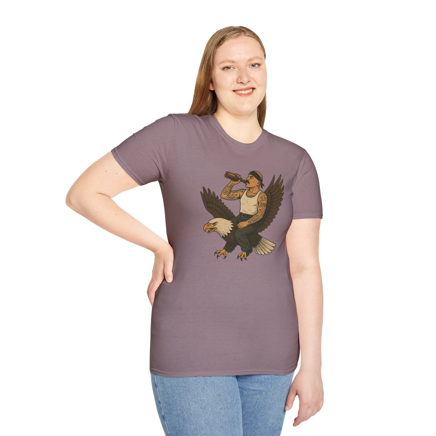 USA Vato on a Bald Eagle Patriotic Unisex T-Shirt