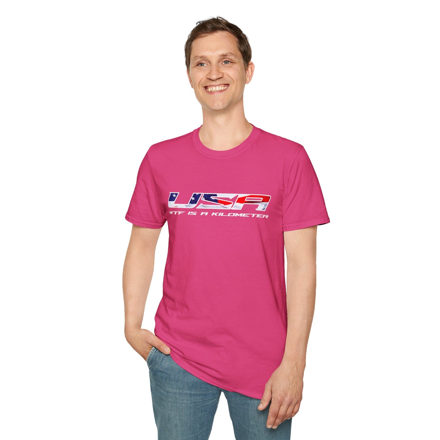 USA WTF is a Kilometer w/Flag Unisex T-Shirt