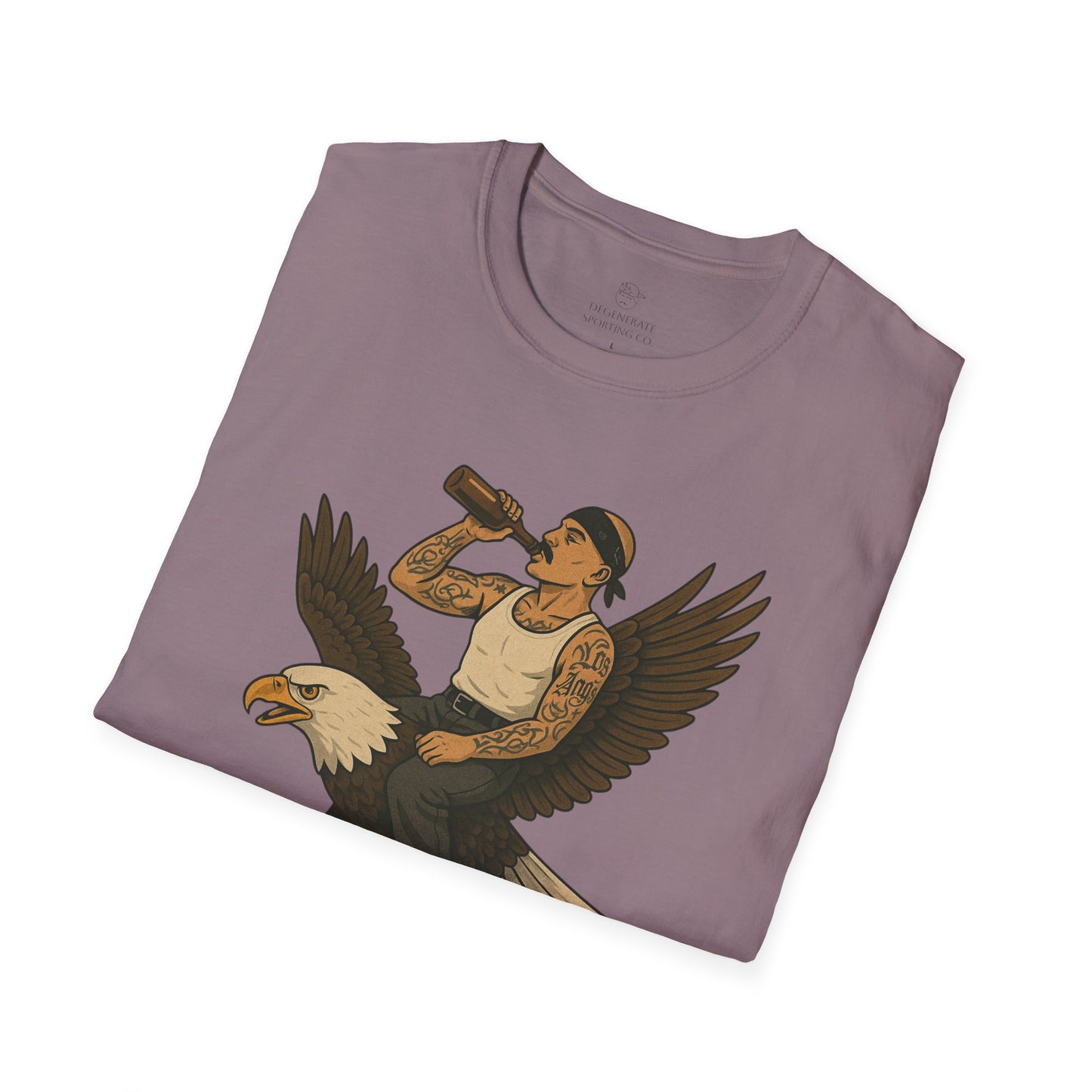 USA Vato on a Bald Eagle Patriotic Unisex T-Shirt