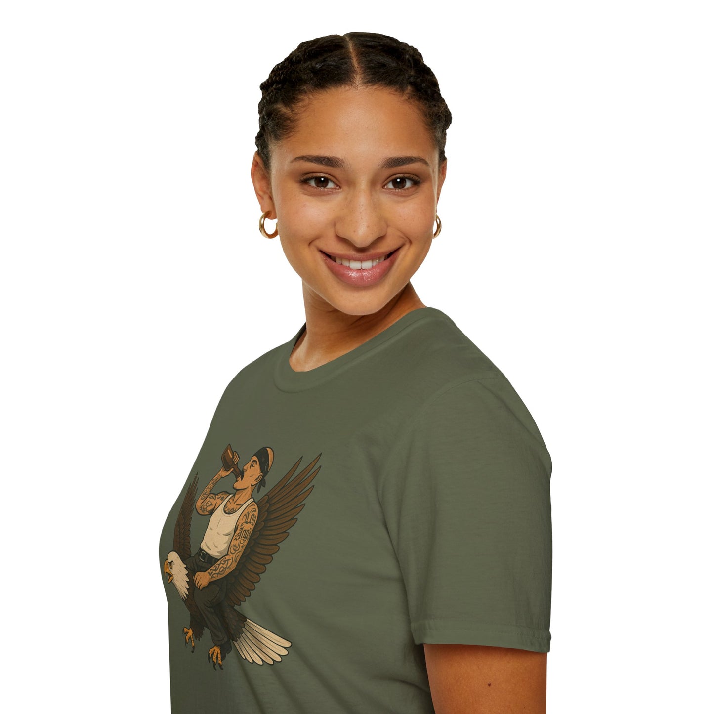 USA Vato on a Bald Eagle Patriotic Unisex T-Shirt