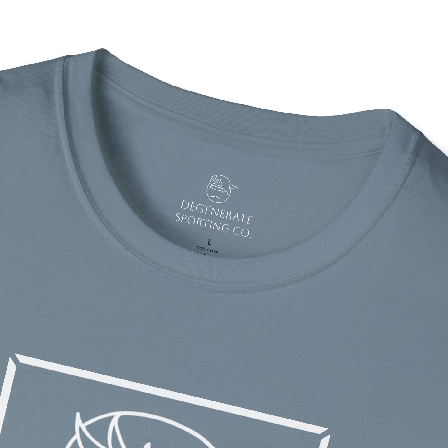 White Degenerate Baseball Logo Unisex T-Shirt